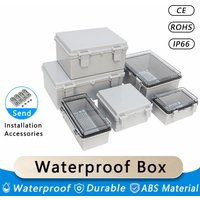 IP66 outdoor waterproof ABS gray/transparent cover plastic electronic junction box electronic housing outdoor waterproof box