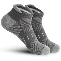 6 Pairs Men's Athletic Ankle Socks, Breathable Cushioned No Show Socks for Running, Gym, Daily Wear