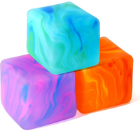 Stress Cube Squishy Toys Fidget Squeeze Square for Kids Adults Malt Sugar Slow Rising Sensory Toy for Anxiety Stress Relief ADHD