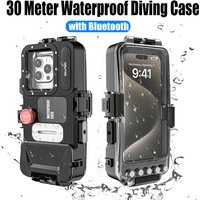 Bluetooth 30 Meter Deep Waterproof Case For iPhone 17 Air 16 15 14 13 12 Pro Max 11 Samsung Galaxy S25 S24 S23 S22 Ultra Note 20