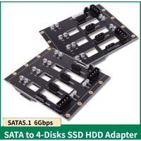 New 6Gbps SSD HDD SATA5.1 Hard Disk Drive Backplane Nas Storage Card Server Expansion Board SATA To 4-Disks Adapter 2 X 4D Power