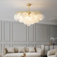 French Hanging Pendant Light Internet Famous Lighting Creative Restaurant Master Bedroom Wind Chime Crystal Pendant Light