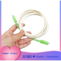 SC APC-SC APC 1.5M 2M 3M Simplex Single Mode Fiber Optic Patch Cord White 3.0mm Fiber Optics Cable,Sky and Globe Compatible
