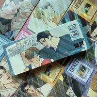 New 40Pcs/Lot Korean Manga 2D animation peripheral laser ticket bookmark character collection card postcard