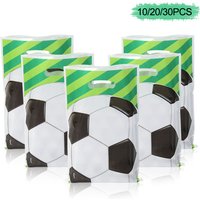 10/20/30pcs Football Theme Party Favors Candy Bags Soccer Gift Packaging Treat Bag Boy Kids Birthday Party Decoration Supplies