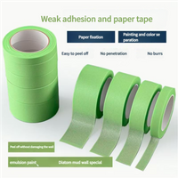 Green Masking Tape, Paint Tapes for Walls Painting, DIY Crafts, Arts, Decoration, Remove Easily, No Residue