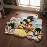 Anime Dragon Ball Son Family & Vegeta Family Rug Kids Room Decor Non-Slip Carpet,Pet/Game Mat,Soft Decorative Blanket