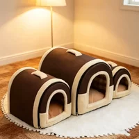 Foldable All Season Pet Kennel Portable Semi Enclosed Nest Warm Sleeping Accessory for Small Medium Dog Cat Autumn Indoor Rest