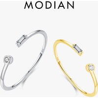 MODIAN 2023 925 Sterling Silver Exquisite Zircon Slim Ring Shining Wedding Ring for Women Engagement Gift Luxury Fine Jewelry
