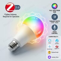 Zigbee 3.0 Smart Led Light Bulb E27 RGB 2700-6500K Dimmable Lamp Compatible Z2MQTT Home Assistant Alexa Echo Yandex Need Gateway