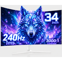 34inch monitor WQHD 3440x1440 240Hz curved gaming monitor 1ms 1500R ultra wide 4K Esports Display pc cheap