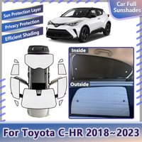 Car Full Visor For Toyota CHR C-HR 2018~2023 2019 2021 2022 Anti-UV Windshield Sunshades Blinds Cover Auto Interior Accessories