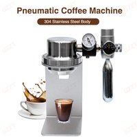 GZZT D001 Pneumatische Kaffeemaschine Outdoor Tragbare Kaffeemaschine Rotierende Manometer Display Espressomaschine Outdoor Brauen