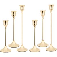 Vintage Elegant Metal And Aluminum Set Of 3 Tabletop Candle Holders, Suitable Fo