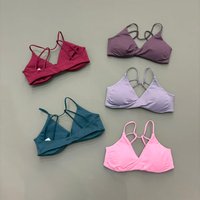 Vision Twist Front Sports Bra High Support Push-up Gym Underwear Cross Thin Strap Workout Fitness Running Sexy Yoga Top