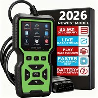 Professional Obd2 Diagnostic Tool for Heavy-Duty Vehicle Repair - Code Reader/Resetter, Supports Real-Time Data Stream, No Battery Required, Compatible with Vehicles from 1996 Onwards (Obdii/Eobd,