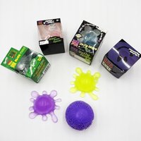 Glow inThe Dark Dog Toy Ball,Pet TPR Squeaky Durable Chewing Teeth Cleaning Toy,Night Entertainment and Relief From Boredom