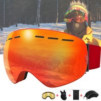 Comma Ski Goggles With Night Vision Lens Men Magnetic Snowboard Glasses Winter Cycling Snow Sunglasses Anti-Fog Skiing Goggles