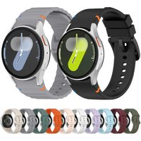 Official Silicone Strap For Samsung Galaxy Watch 7/FE/6/5/4 44/40mm 5 Pro 45mm Wave Band For Galaxy Watch 6 Classic 47/43mm Band