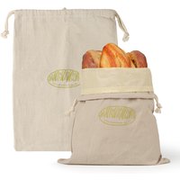 1 piece / 2 pieces detachable with drawstring beeswax bread bag - reusable and eco-friendly beeswax bread bag