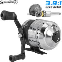 Sougayilang Spincast Fishing Reel 3.9:1 Gear Ratio Built in High Power Line can replace Catapult Hunting Shooting Closed Reel