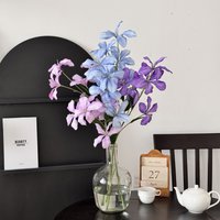 1PC5 Heads Artificial Flame Lily Flowers 75cm Long Stem Silk Fake Lily For Home Table Decor Wedding Outdoor Garden Floral Arrang