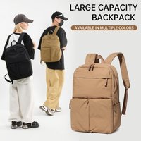 Solid Color Lightweight Large-Capacity Backpack Women's Mountaineering Bag Male College Student Bag Versatile Backpack Travel Bag Computer Bag Camping Outdoor Sports Hiking