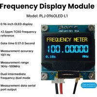 PLJ-096OLED-L1 DC 4.5–9V Frequency Display Module, 1 kHz–100 MHz Frequency Meter, 0.96-inch OLED Digital Frequency Counter