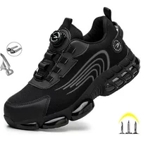 New 2026 Safety Shoes Men Rotary Buckle Work Shoes Air Cushion Indestructible Sneakers Puncture-Proof security Boots Protective