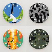 28.5mm Dial NH35 Dial Minimalist Modern Art Pattern Arabic Numeral Dial NH36 Dial Watch Accessories Fits NH35/NH36 Movements