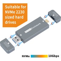 M.2 NVMe 2230 SSD Enclosure USB A/C Adapter 10Gbps USB3.2 Gen2 External Case Box for Desktop computer Tablet PC Phone SN740/BG4