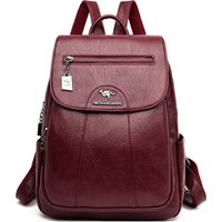 Women 's Backpack 2022 New High Quality Soft Leather Leisure Travel Large Capacity School Bags for Teenage Girls Black Mochila