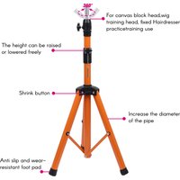155Cm Mannequin Head Holder Tripod Stand For Hairdressers Salon Training Head Strong Adjustable Wig Stand Tripod For Wig Making