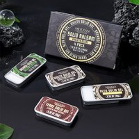 4Pcs/Set Men Pheromone Cologne Solid Perfume Long-lasting Natural Fragrance Floral Fruity Scent Pocket Deodorant Solid Balm