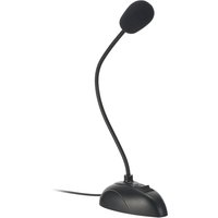 Mini Gooseneck Microphone 3.5mm Plug - Flexible Stand Wired Desktop Mic for Computer PC Laptop Notebook Speech