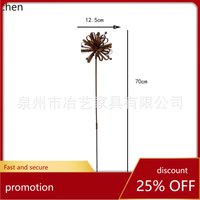 Zml rusty dahlia decorative ground insert - creative iron art craft for garden and courtyard