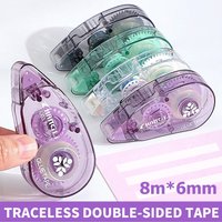 Journamm 8m*6mm Double Sided Adhesive Dots Glue Tape DIY Scrapbooking Collage Photo Album School Stationery Supplies Roller Tape