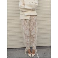 Lace Transparent Women Pant Drawstring Ruffles All-match Loose Female Trouser Fashion Streetwear Summer Commute 2026