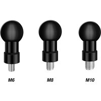 Aluminum 17mm Ball Head Adapter to M6 M8 M10 Srew for Motorcycle Rearview Mirror Extension Phone Holder Car Bracket Camera Stand