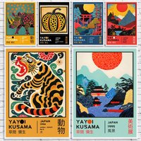 Abstract Artist Y-Yayoi Kusama Poster Versatile HD Waterproof Wall Art Self-Adhesive Decor for Any Space Ideal Gift
