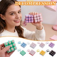 Mechanical Switch Keyboard Fidget Toy, Clicky Blue Brown Axis Stress Reliever, ASMR Sound Keyboard Clicker Keychain for Anxiety