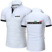 2025 Summer Tanfoglio Logo Print Popular Solid Color Simplicity Short Sleeve Mens Quick Drying Casual Cotton Handsome Polo Shirt