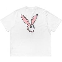 Rabbit Pattern Printed High-quality Cotton Men's and Women's Outdoor Sports Golf Ball Clothing Short-sleeved T-shirt