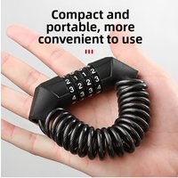 AliExpress NONE Bicycle Helmet Combination Lock Telescopic Steel Cable Lock for Bicycles Electric Bikes and Motorcycles Ensuring Maximum Securit