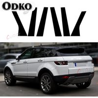For Range Rover Evoque L538 5-Door 2013-2018 6Pcs Car Door Window Pillar Posts Trim Cover Sticker Glossy Black Exterior Parts