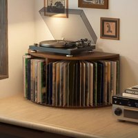 Black Metal CD Rack Vinyl Record Storage Shelf Magazine Organizer Stackable Compact Turntable Stand Living Room Furniture