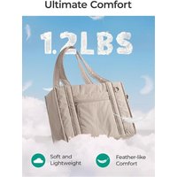 Nylon Puffer Tote Bag for Women Large Capacity Multiple Pockets Quilted Crossbody Bag Lightweight Casual Commuting Bags