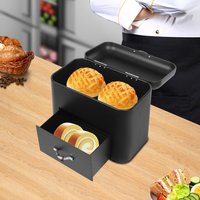 Retro Large Bread Box Storage Counter Oraganizer Drawer Bread Box