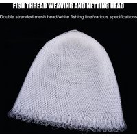50/70cm Fishing Net Head Transparent Knitted Nylon Mesh For Big Fish Durable Fly Fishing Net Dipnet Mesh Head Fishing Accessory