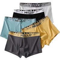 Men's Underwear Mid-Waist Breathable And Comfortable Teenage Men's Underpanties Fashionable Simple Solid Color Men Boxers
